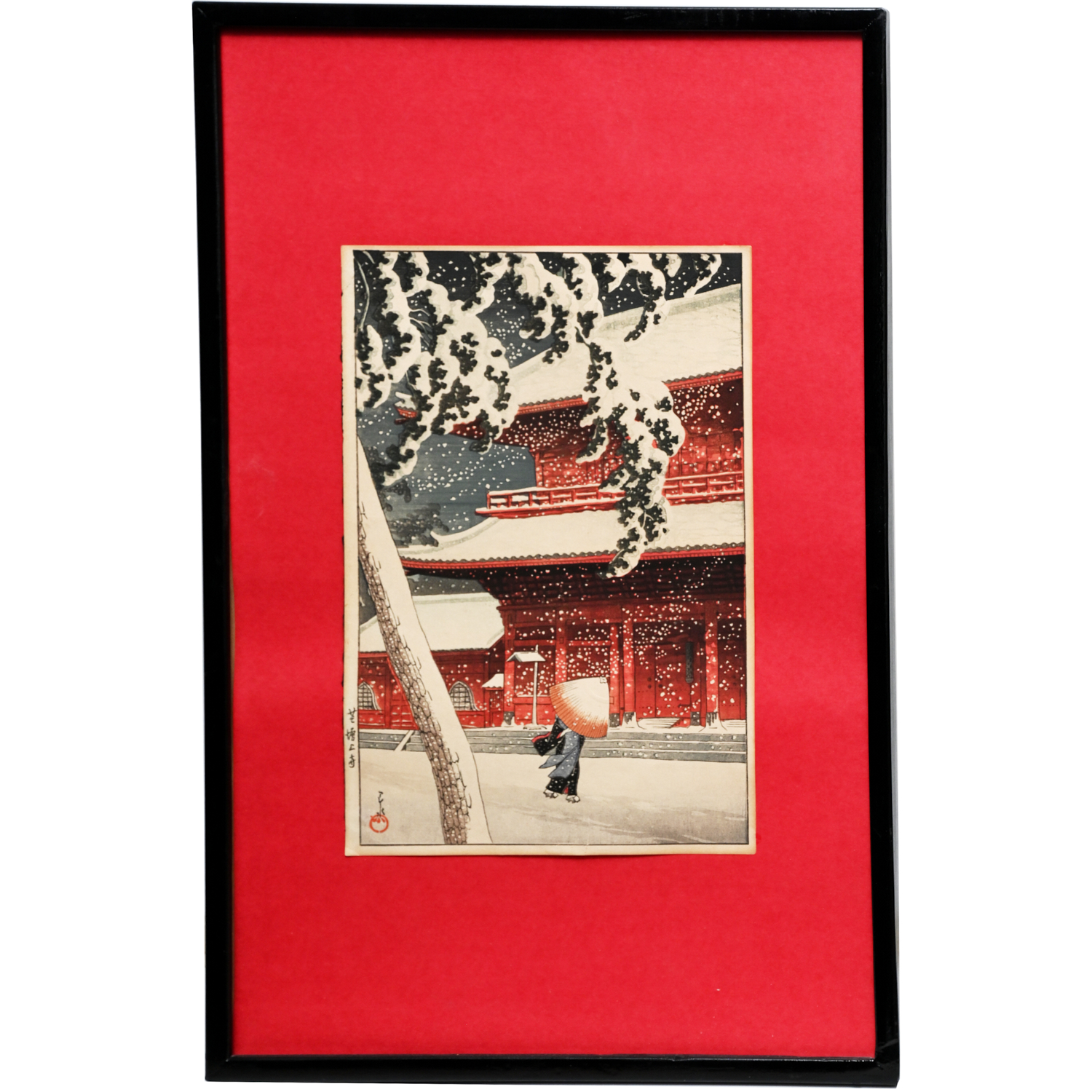 Appraisal: KAWASE HASUI WOODBLOCK PRINT Kawase Hasui Japanese - Zojo Temple