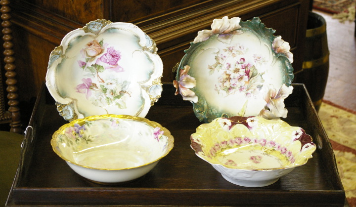 Appraisal: Collection of Four German Porcelain Fruit Bowls first quarter th