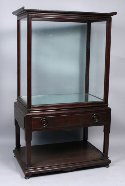 Appraisal: Two piece early th Century rosewood display case with silver