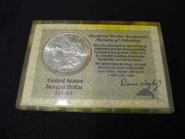 Appraisal: -S Morgan Silver Dollar uncirculated MS- original toning