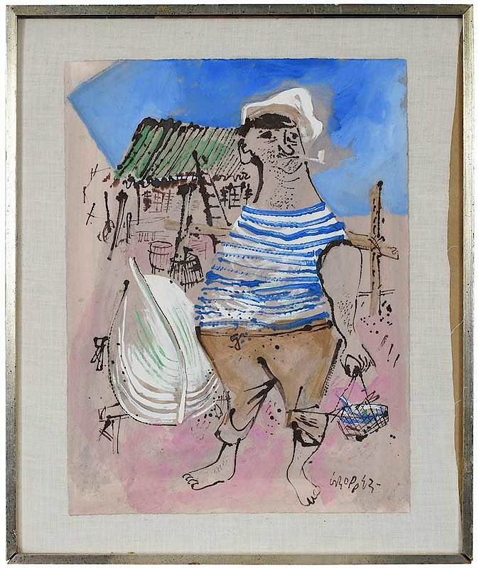 Appraisal: William Gropper New York - Catch of the Day signed