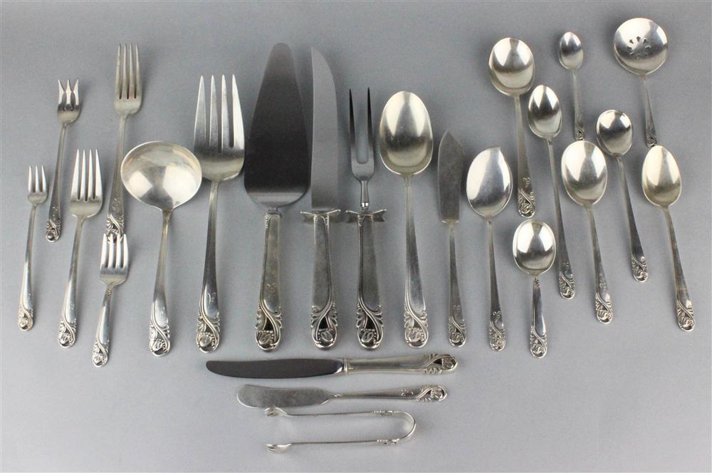 Appraisal: INTERNATIONAL SPRING GLORY SILVER PART FLATWARE SERVICE designed by Alphonse