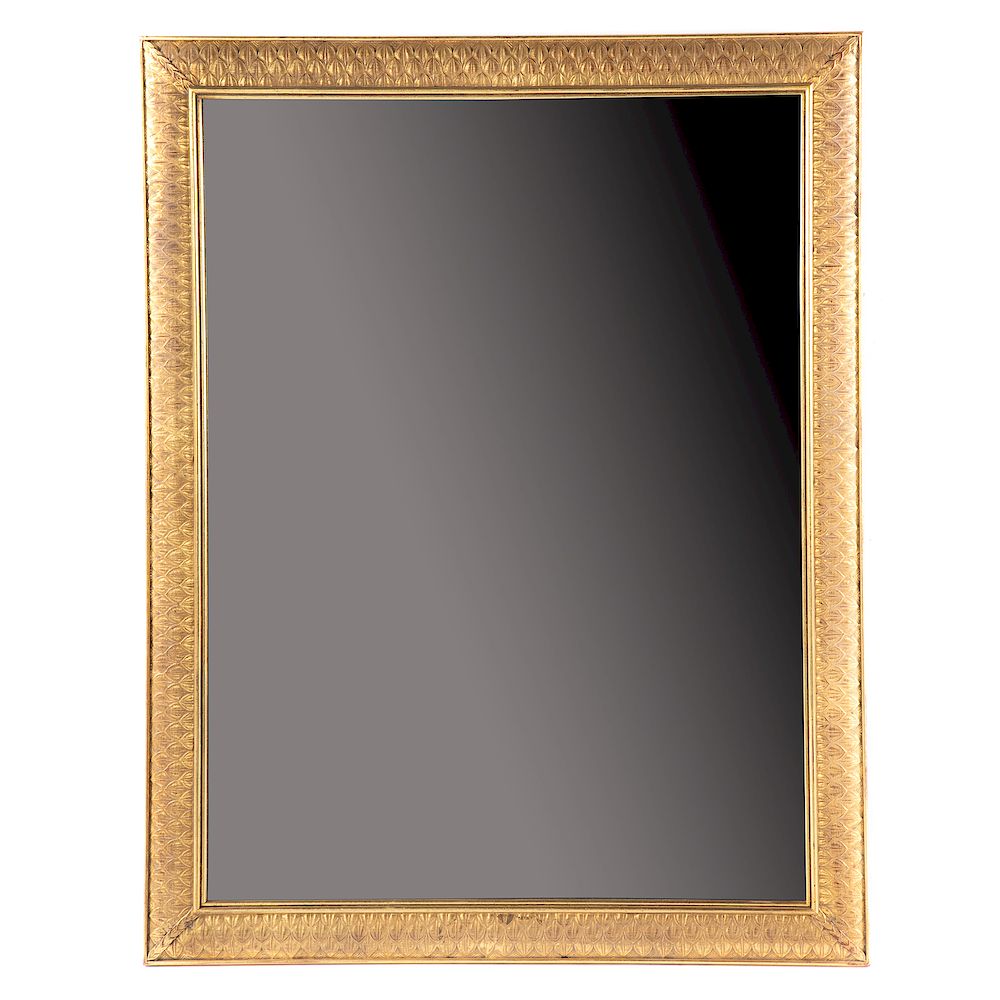 Appraisal: Contemporary Gilt Framed Mirror th century molded gesso giltwood leaf