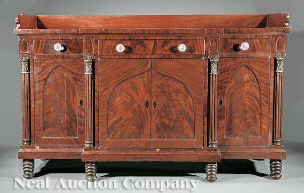 Appraisal: An American Classical Carved Mahogany Sideboard c - Baltimore or