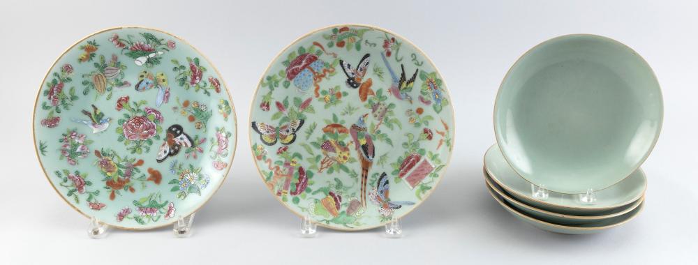 Appraisal: SIX CHINESE CELADON PORCELAIN TABLEWARES TH CENTURYSIX CHINESE CELADON PORCELAIN