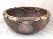 Appraisal: An unusual naive th c turned elm bowl the rim