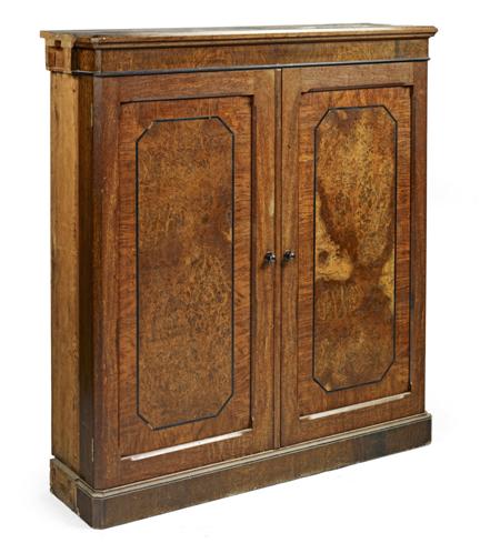 Appraisal: VICTORIAN OAK SIDE CABINET LATE TH CENTURY the canted rectangular