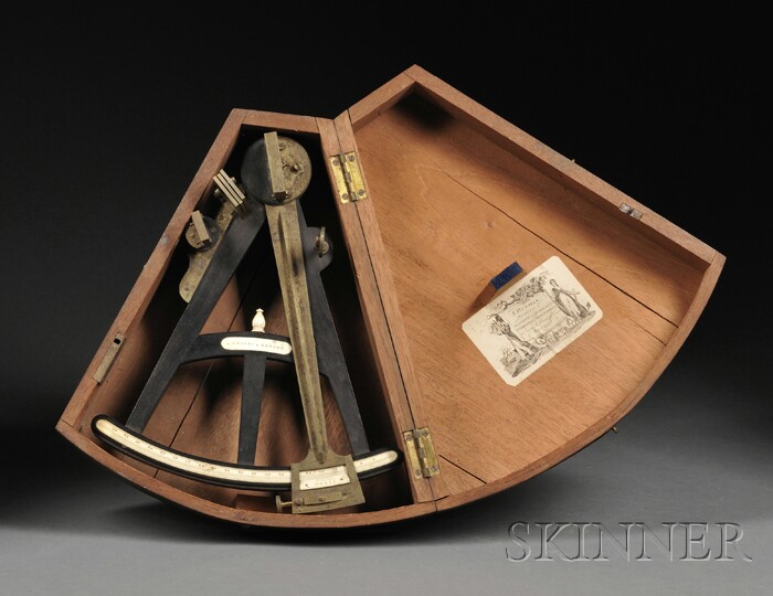 Appraisal: J Hughes -inch Ebony Octant London with brass arm bone