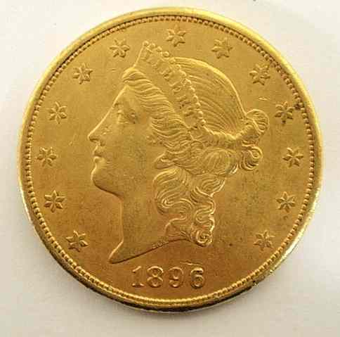 Appraisal: S Liberty double eagle twenty-dollar gold coin brilliant uncirculated