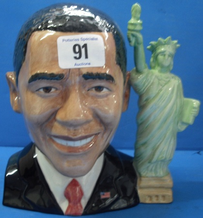 Appraisal: Bairstow Manor Mid Size Barack Obama Character Jug Limited Edition