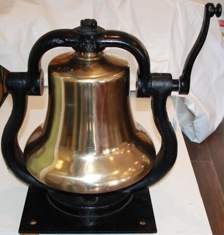 Appraisal: EARLY TH CENTURY B M RAILROAD LOCOMOTIVEBELL APPEARS TO BE