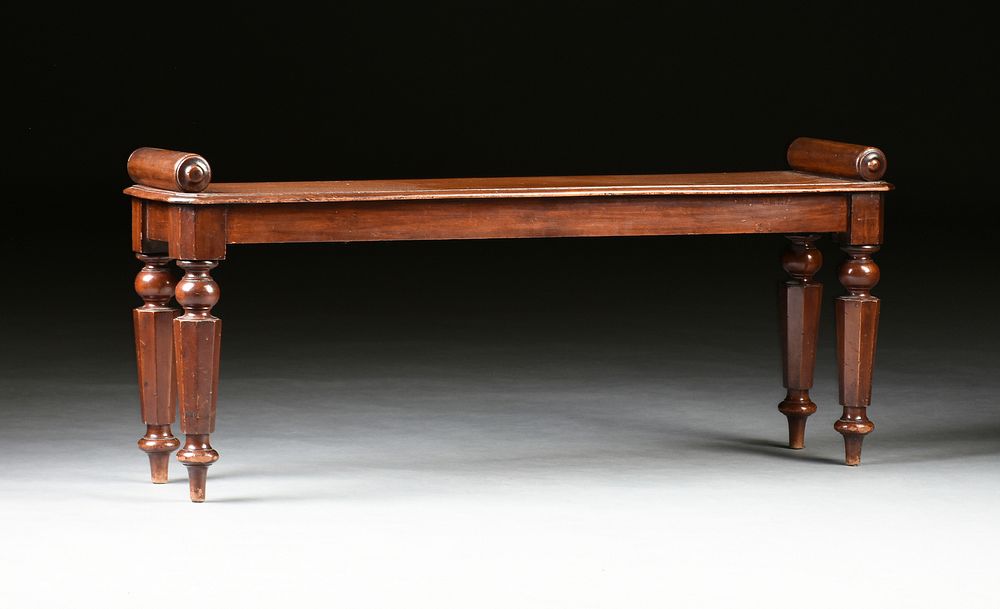 Appraisal: A REGENCY MAHOGANY HALL BENCH GEORGE IV - A REGENCY