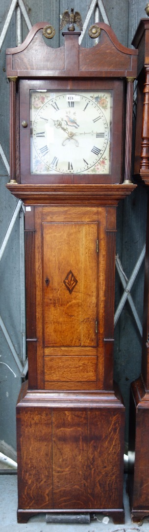 Appraisal: A th century oak thirty day longcase clock with eagle