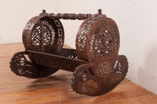 Appraisal: Ottoman Cradle Osmanli Besik Wood ottoman cradle Osmanli Besik with