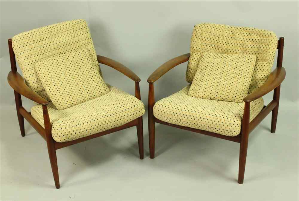 Appraisal: TWO JOHN STUART MID-CENTURY MODERN ARM CHAIRS each having a