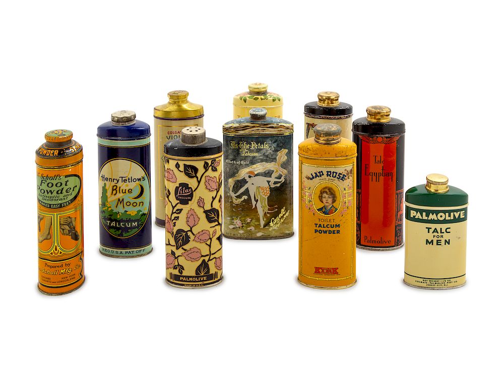 Appraisal: A Collection of Ten Tins Height tallest inch A Collection