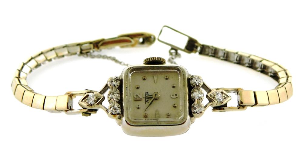 Appraisal: JEWELRY Vintage K Woman's Tissot Wristwatch with Bracelet manual wind