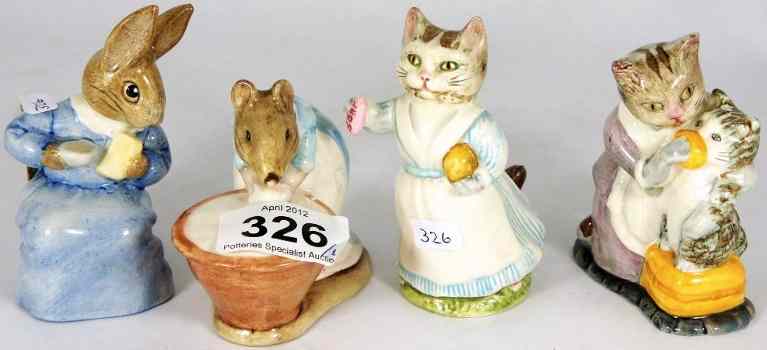 Appraisal: Beswick Beatrix Potter Figures Tabitha Twitchett Miss Moppet Cottontail and