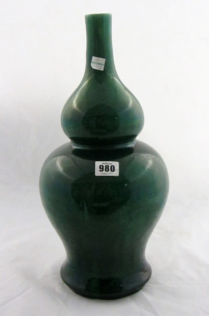 Appraisal: A Chinese green crackle-glazed double gourd vase th century or