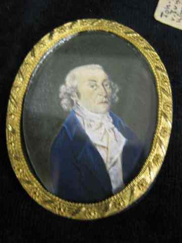 Appraisal: th Century Miniature Portrait Paintingof a gentleman image '' x