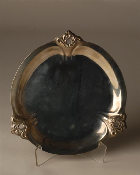 Appraisal: A Royal Danish Sterling Tray round and having a pierced