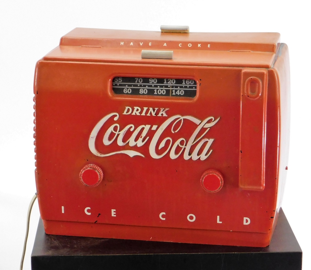 Appraisal: C DRINK COCA-COLA COOLER ADVERTISING RADIO United States th CenturyCooler