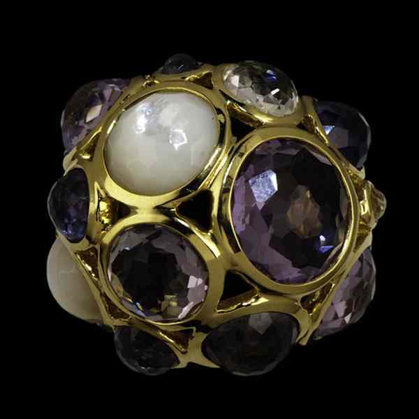 Appraisal: Ippolita k Amethyst and Quartz Cluster Ring Ippolita k yellow