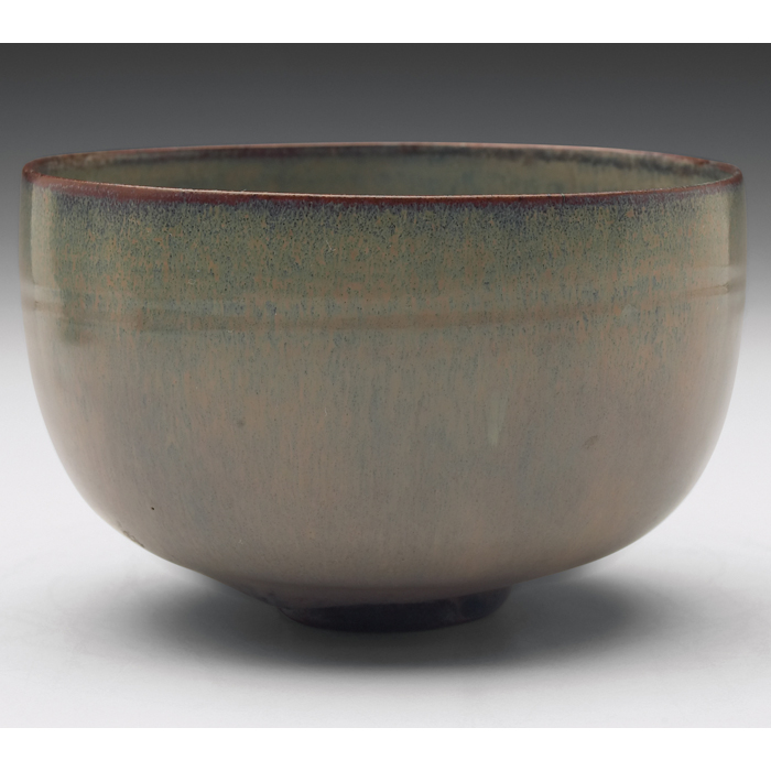 Appraisal: Gertrude and Otto Natzler bowl red clay covered in a