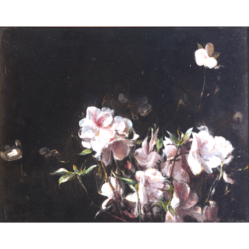 Appraisal: James Del Grosso th c oil on masonite Azaleas II