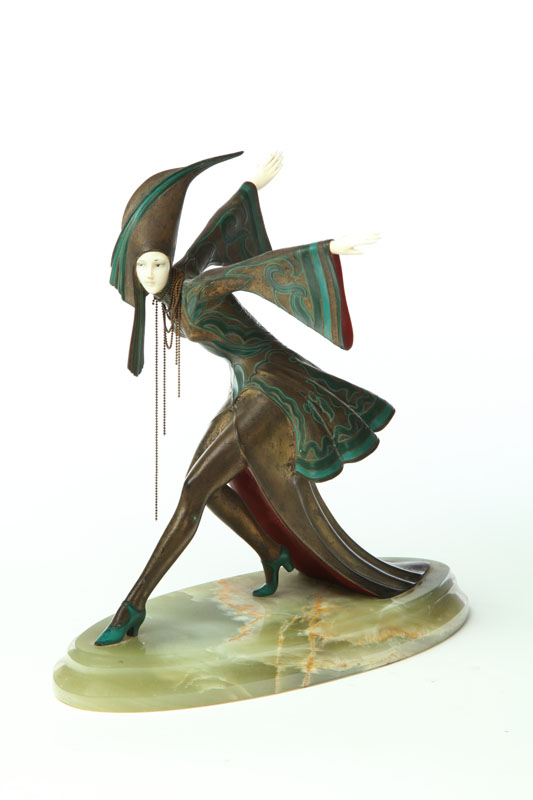 Appraisal: STATUE AFTER GERDA GERDAGO B Cold painted bronze signed on