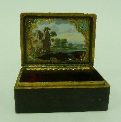 Appraisal: An th Century tortoiseshell box with raised scrolling foliate decoration