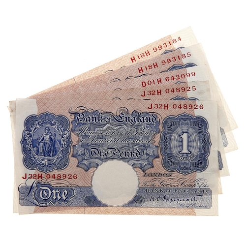 Appraisal: Bank Notes Bank of England Peppiatt blue three consecutive pairs