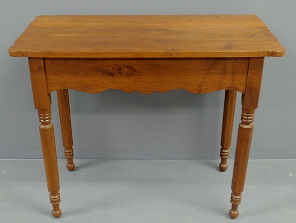 Appraisal: Victorian walnut side table late th c with a shaped