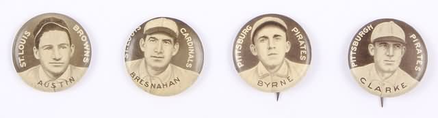 Appraisal: Grouping of four Sweet Caporal P- Baseball Pins Pins include