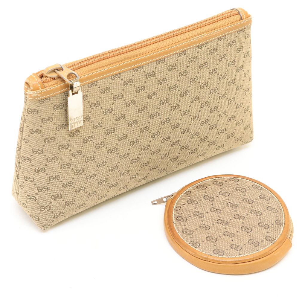 Appraisal: Gucci - Vintage Coin Purse and Cosmetic Bag Gucci -