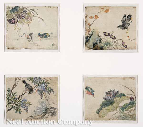 Appraisal: Chinese School th c Birds and Flowers of the Seasons