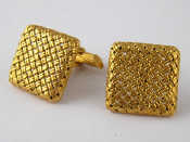 Appraisal: A pair of yellow metal tests carat gold cuff links