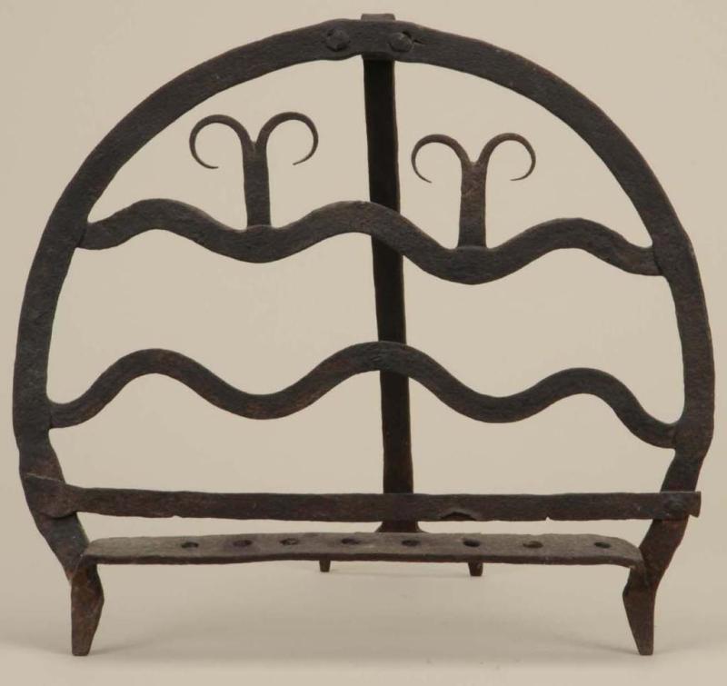 Appraisal: Scottish Wrought Iron Broiler or Warmer Description Early to Mid