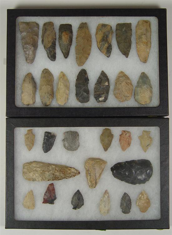 Appraisal: Kentucky Indian Points points collected in Kentucky Sizes range from