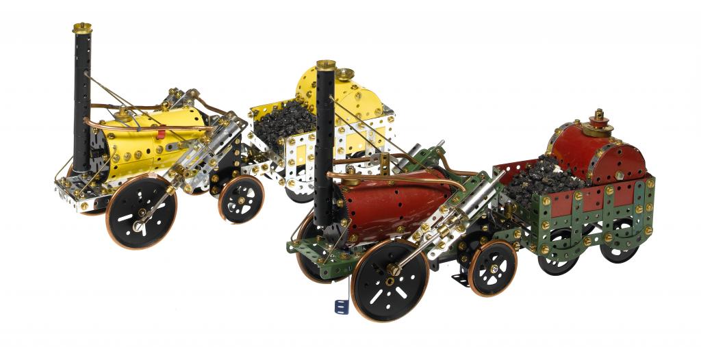 Appraisal: TWO MECCANO MODELS OF STEPHENSON'S ROCKET AND TENDER red and