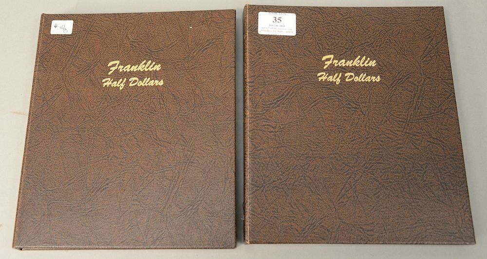 Appraisal: Brown Dansco album Franklin Half Dollars and Brown Dansco album