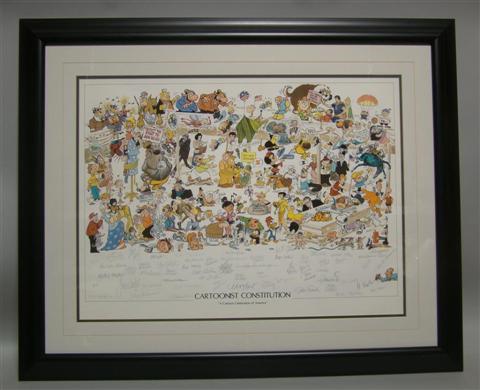 Appraisal: LIMITED EDITION CARTOON LITHOGRAPH By Paul Burke depicting cartoon characters