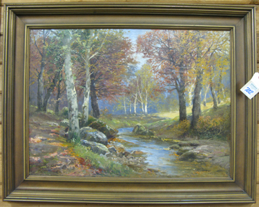 Appraisal: KARL VIKAS Austrian - Oil on canvas A late summer