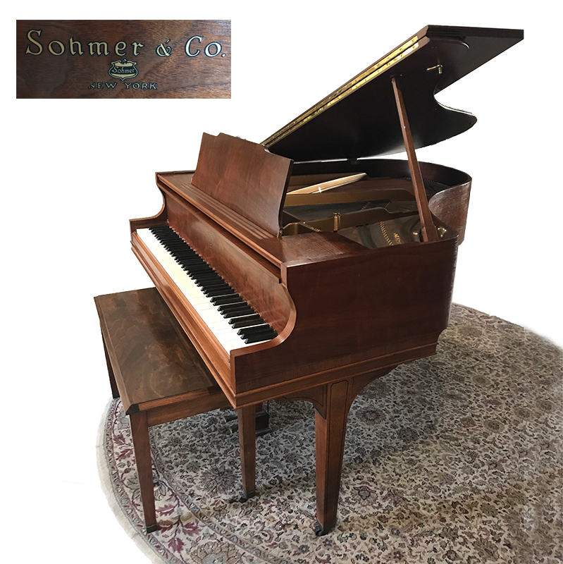 Appraisal: SOHMER CO MAHOGANY CUPID BABY GRAND PIANO Richly grained mahogany