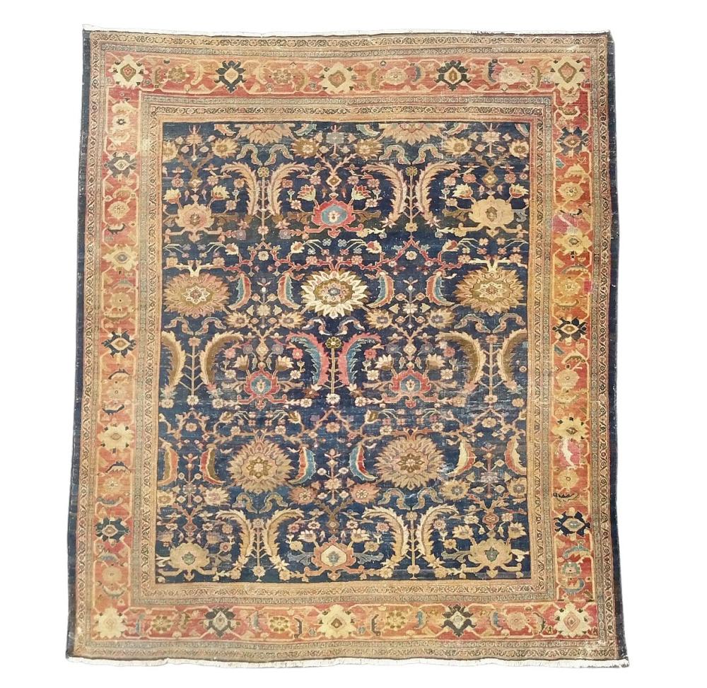 Appraisal: Antique Sultanabad Persian carpet originally made in Arak Known for