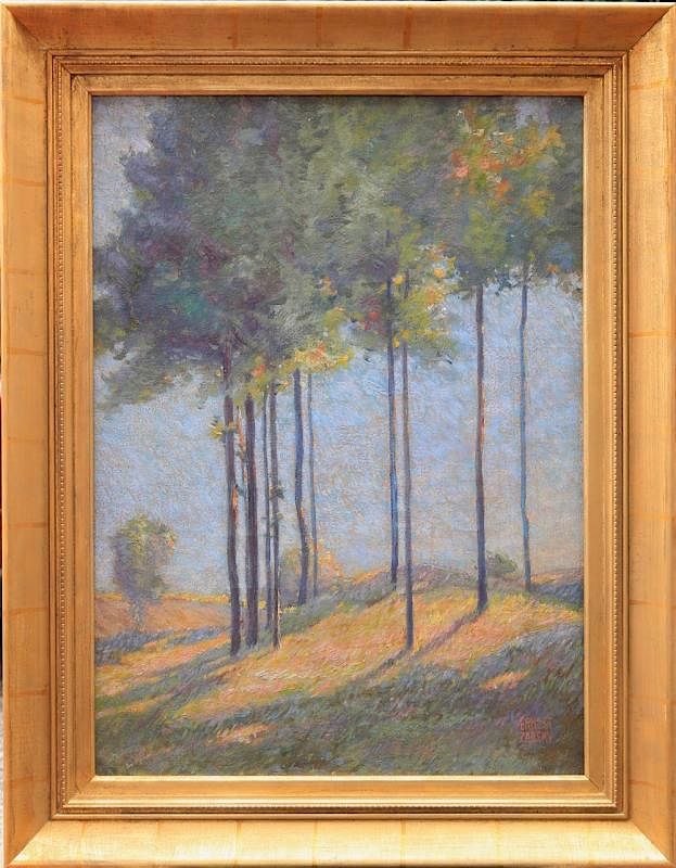 Appraisal: Ernest Zarsky American - Sunlit Trees c oil on canvas