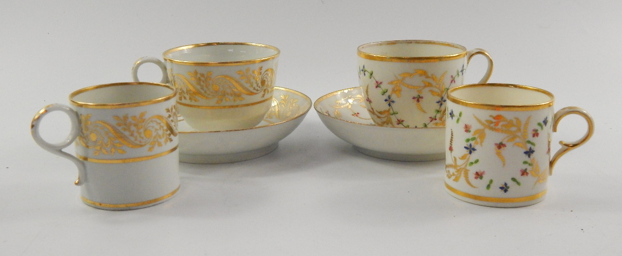 Appraisal: A Barr Flight Barr porcelain trio early thC decorated with