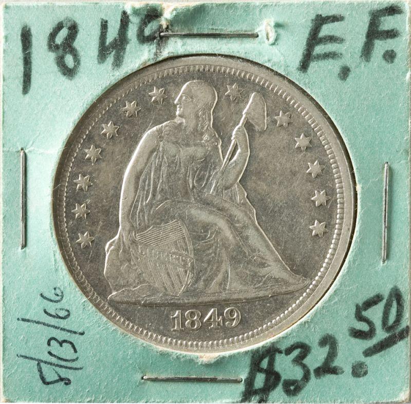 Appraisal: Seated Liberty Silver Dollar XF with full LIBERTY on shield