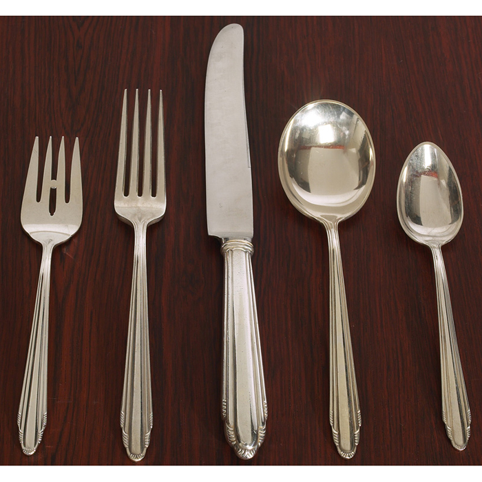 Appraisal: Eliel Saarinen Candide flatware by Reed Barton pcs silver plate