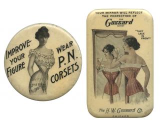 Appraisal: Two Corset Celluloid Pocket Mirrors Two Corset Celluloid Pocket Mirrors